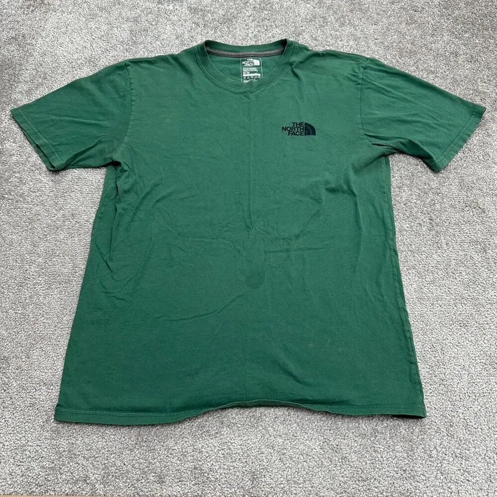 The North Face Crew Neck T-Shirt Mens Green Short Sleeve Casual Graphic Tee Top